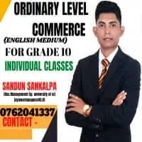 O/L Commerce - Sandun Sankalpa