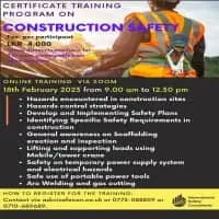 Certificate Training Program on Construction Safety - මාර්ගගත පාඨමාලාව