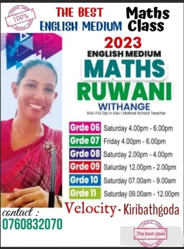 Grade 6 11 maths english medium ruwani withanage