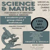 Science and Maths Classes - Grade 6-11