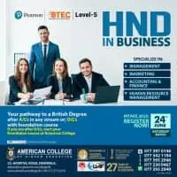 HND in Business - Management, Marketing, Accounting and Finance, Human Resource Management