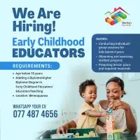 Vacancy - Early Childhood Educators - වෙන්නප්පුව