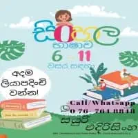 සිංහල භාෂාව උපකාරක පන්ති - ශ්‍රේණිය 6-11