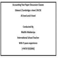 Edexcel and Cambridge Accounting past paper discussion classes