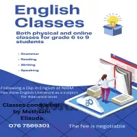 English classes for grade 6 to 10 students
