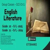Classes for English Literature - GCE (O/L) - 2024/2025