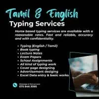Tamil and English Typing Services