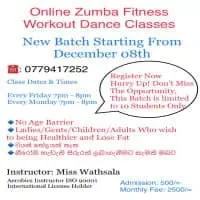 වත්සලා සමඟින් ඔන්ලයින් Zumba Fitness Dance Workouts