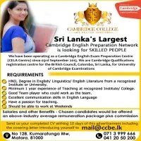 Vacancies - Full Time English Teacher - Matara
