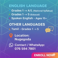 භාෂාව පන්ති - දෙමළ සහ ඉංග්‍රීසි