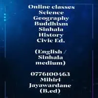 Individual Online classes - Science, History, Geography, Civics, Health, Buddhism, Sinhala language