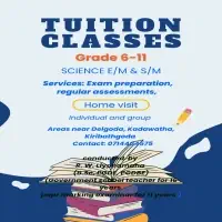 Science classes - Sinhala / English Medium - Grade 6-11