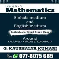 Mathematics - Grade 6 - 9 - Sinhala and English Medium