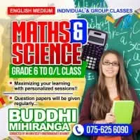 Maths / Science O/L English Medium Online and Home Visit Classes