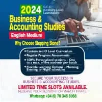 O Level | Business and Accounting Studies | English Medium