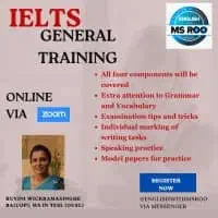 Zoom හරහා IELTS පුහුණුව