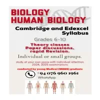 Edexcel and Cambridge syllabus Biology & Human Biology classes