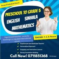English, Maths and Sinhala teacher