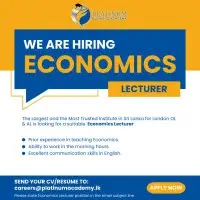 Vacancy - Economics Lecturer - கொழும்பு