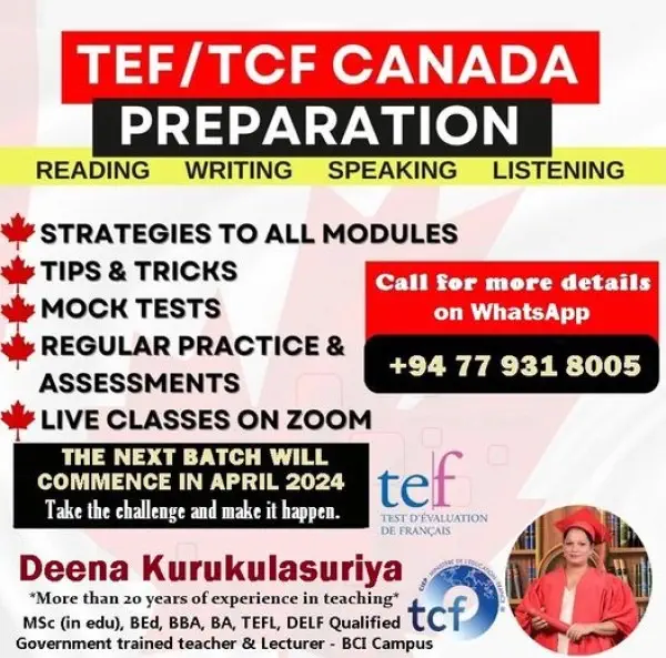 TEF TCF Canada Exam French Classesm1