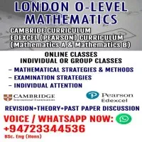 London O/L Mathematics - Cambridge, Pearson Edexcel