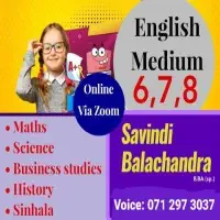 English Medium Classes Grades 6, 7, 8