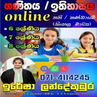 History and Maths Tuition - Grade 6, 7, 8 - Online