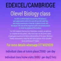 Edexcel / Cambridge Olevel Biology Class