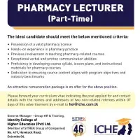 Vacancy - Pharmacy Lecturer (Part Time) - Colombo