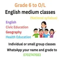 Grade 6 - O/L - National Syllabus - English Medium Classes