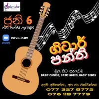 Zoom හරහා ඔන්ලයින් ගිටාර් පන්ති