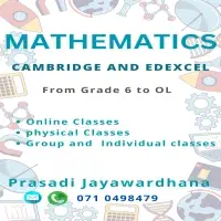 கணிதம் வகுப்புக்களை - கேம்பிரிட்ஜ் மற்றும் எடெக்சல் பயிற்சி வகுப்புகள்