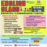 English Classes Grade 1 - O/L Edexcel / Cambridgemt3