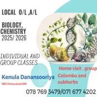 ஆங்கிலம் மொழிமூலம் உ/த இரசாயனவியல் மற்றும் உயிரியல் வகுப்புக்களை