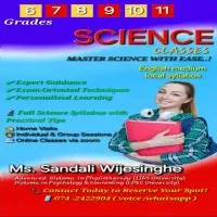 විද්‍යාව ඉංග්‍රීසි මාධ්‍යයෙන් ශ්‍රේණිය 6-11