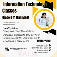 Local syllabus IT classes for Grade 6 - 11 (English Medium)