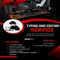 Professional Typesetting, Proof reading, Translation & Design Services