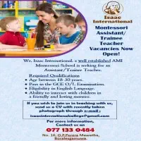 Vacancy for a Montessori Assistant Teacher