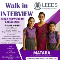 Vacancies at Leeds International School - මාතර