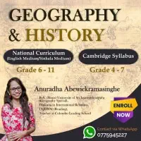 National / Cambridge / Edexcel Geography, History & Civics Sinhala and English Medium Grade 6-11