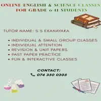 Online English and Science Classes (Grade 6-11)