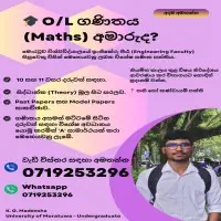 O/L Mathematics Classes - Conducted by a student from the Faculty of Engineering, University of Moratuwa