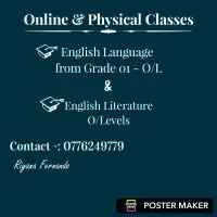 English Language and English Literature Online and Physical classes