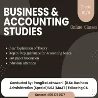 Business and Accounting Studies - 10/11 Grades Online Classes