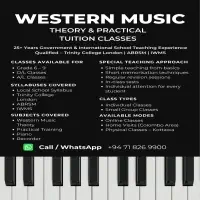 Western Music Theory & Practical Classes (Grade 6-A/L) | Local & London Syllabus |Trinity / ABRSM / IWSM