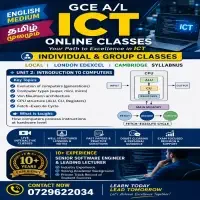 GCE A/L ICT online class in Sri Lanka provide English Tamil Medium theory, practical, and past papermt2