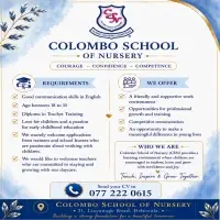 Vacancies at Colombo School of Nursery - Dehiwala