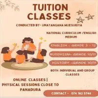 English, Buddhism and History Classes