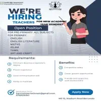 Teacher Vacancies - Harrow International College - Beruwala
