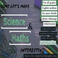 Profile Science and Maths Classes - Grade 6 to O/L